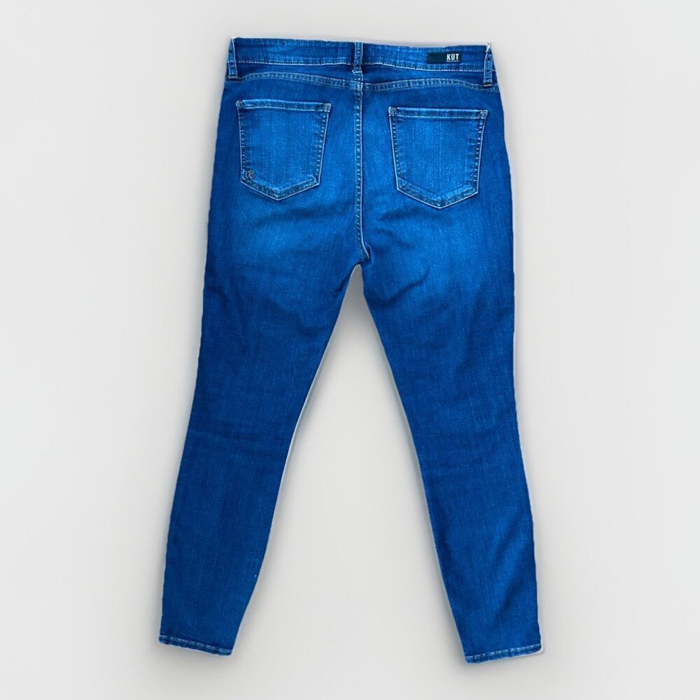 Kut From The Kloth Donna High Rise Ankle Skinny Jeans Women’s Size 8 Dark Wash - Picture 2 of 10